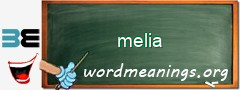 WordMeaning blackboard for melia